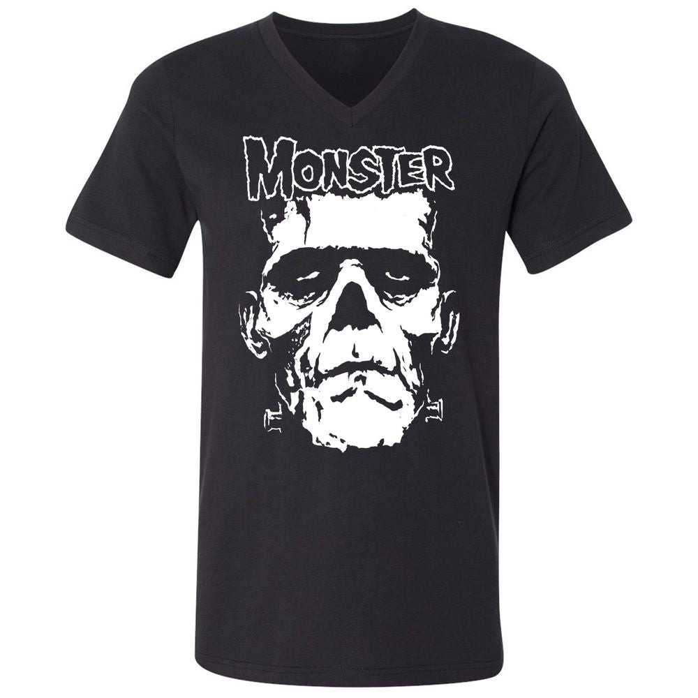 Unisex V-Neck T-Shirt - H416EA7Z - Black - 1