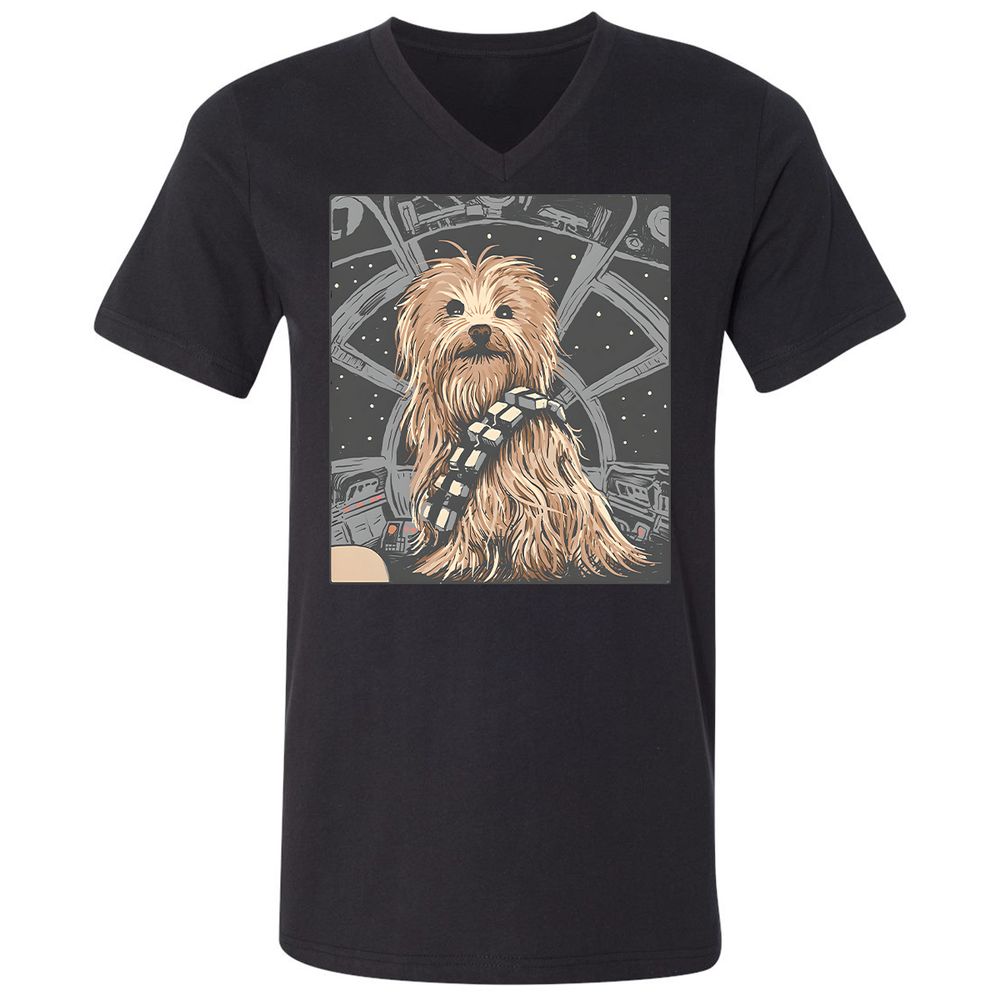 Unisex V-Neck T-Shirt - 5B4SERCY - Black - 1