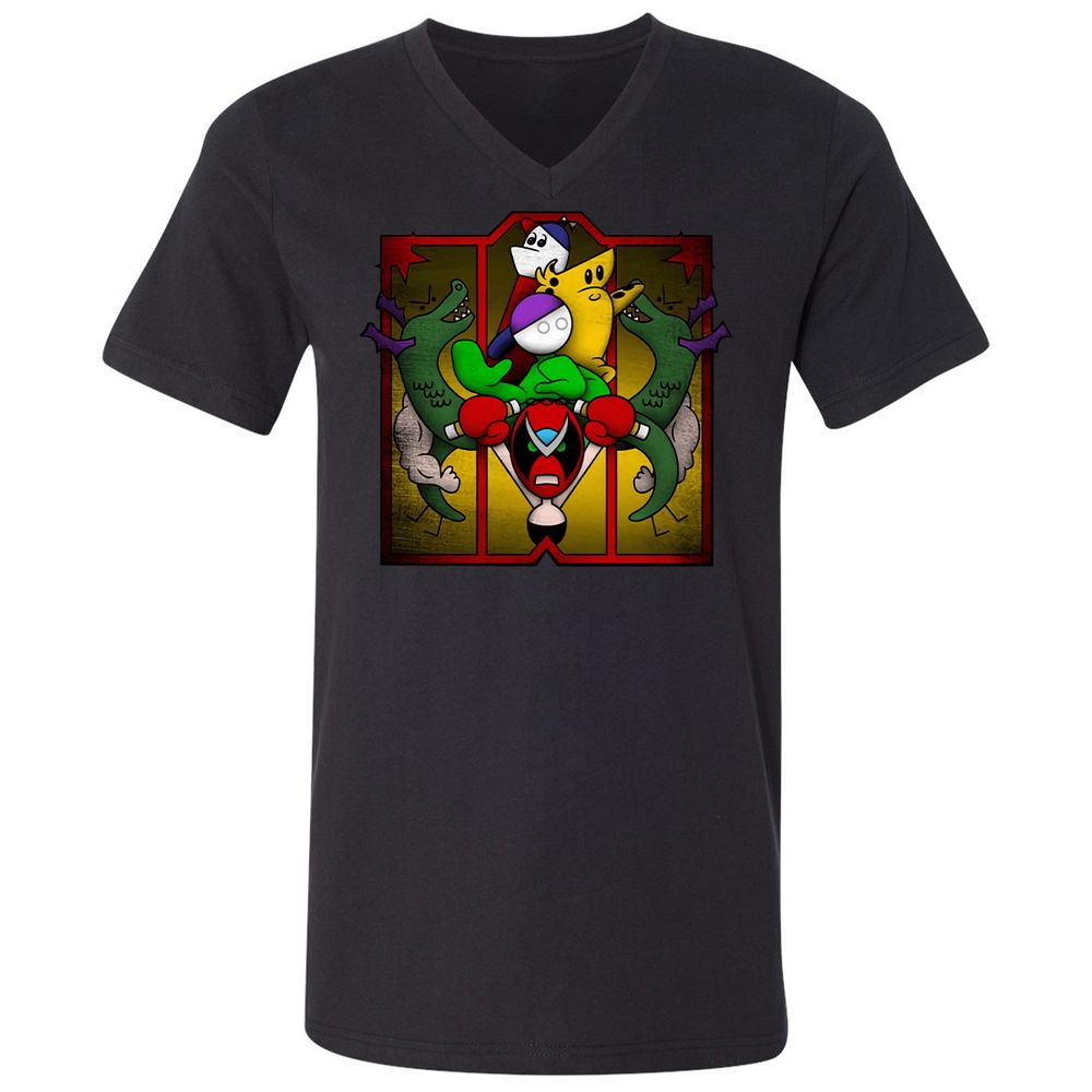 Unisex V-Neck T-Shirt - BMNHNG8F - Black - 1