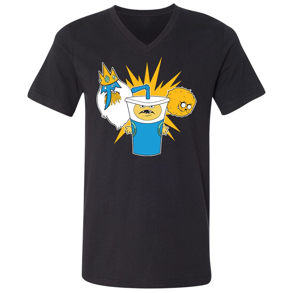 Unisex V-Neck T-Shirt - 2EDM1DWG - Black - 1