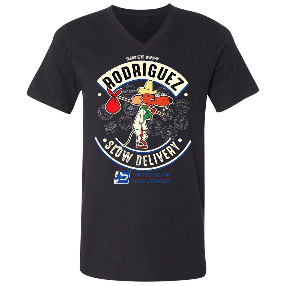 Unisex V-Neck T-Shirt - EJFHH1FP - Black - 1