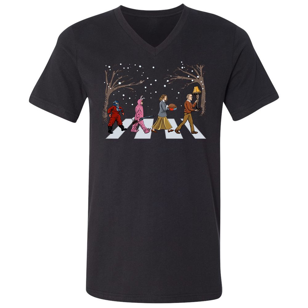 Unisex V-Neck T-Shirt - VKF69S2J - Black - 1