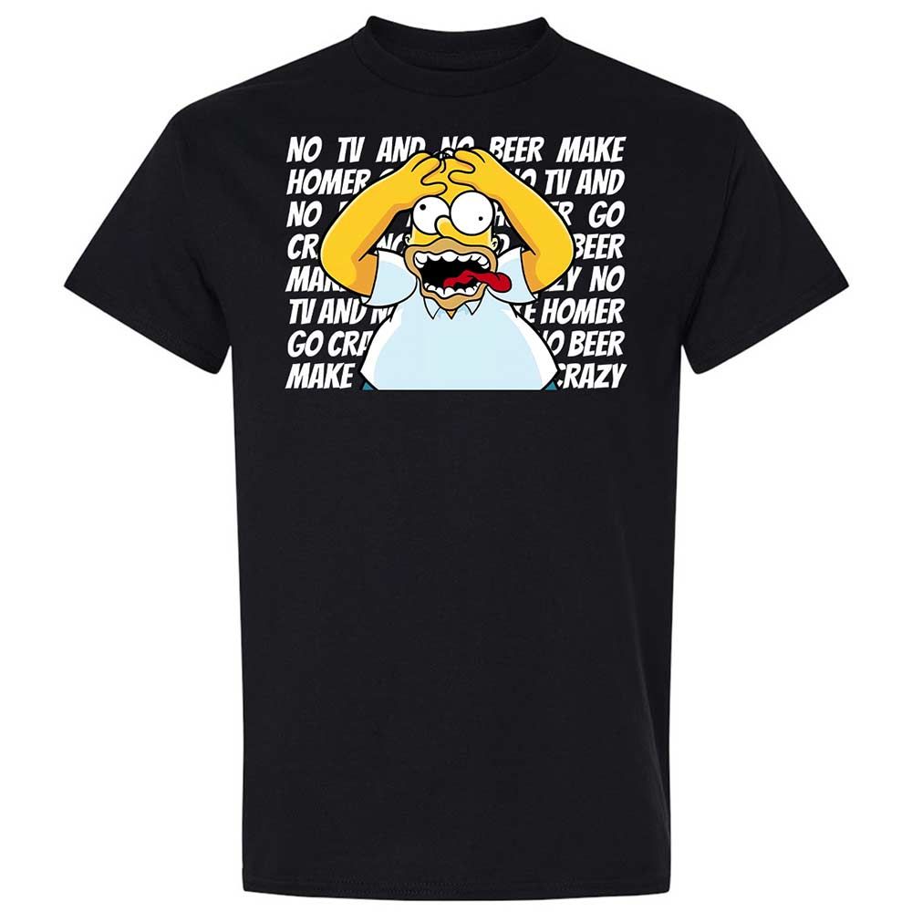 No TV and No Beer Make Homer Go Crazy - Black - 1