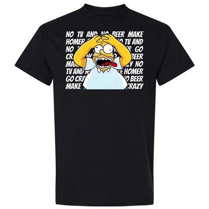 No TV and No Beer Make Homer Go Crazy - Black - 1