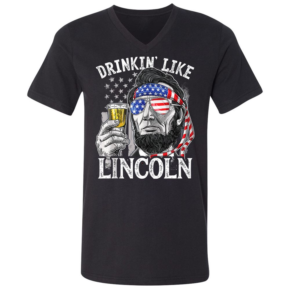 Unisex V-Neck T-Shirt - BAGSCTKH - Black - 1