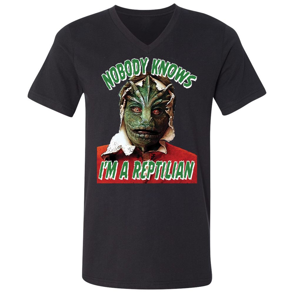 Unisex V-Neck T-Shirt - 3BEGK8AX - Black - 1