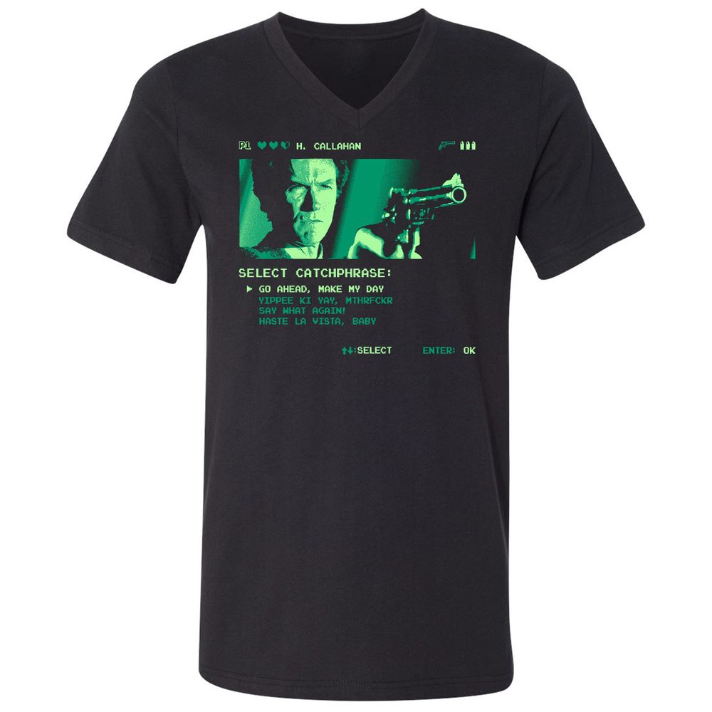 Unisex V-Neck T-Shirt - Z3Z1UNWH - Black - 1