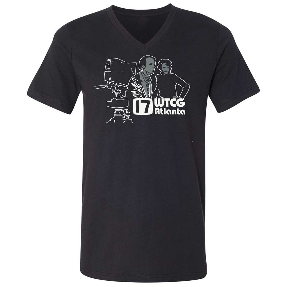 Unisex V-Neck T-Shirt - HRYXR2FE - Black - 1