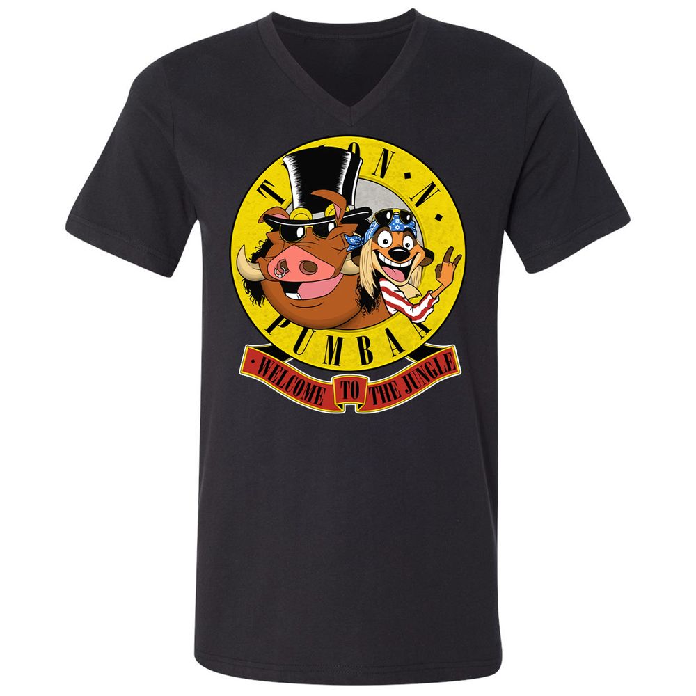 Unisex V-Neck T-Shirt - Black - Black - 1