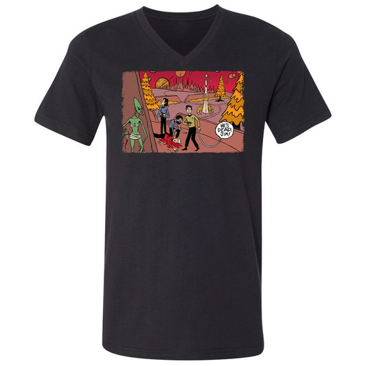 Unisex V-Neck T-Shirt - 6X8JSEMB - Black - 1