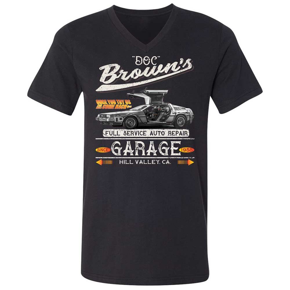 Unisex V-Neck T-Shirt - 4EM6BXVF - Black - 1