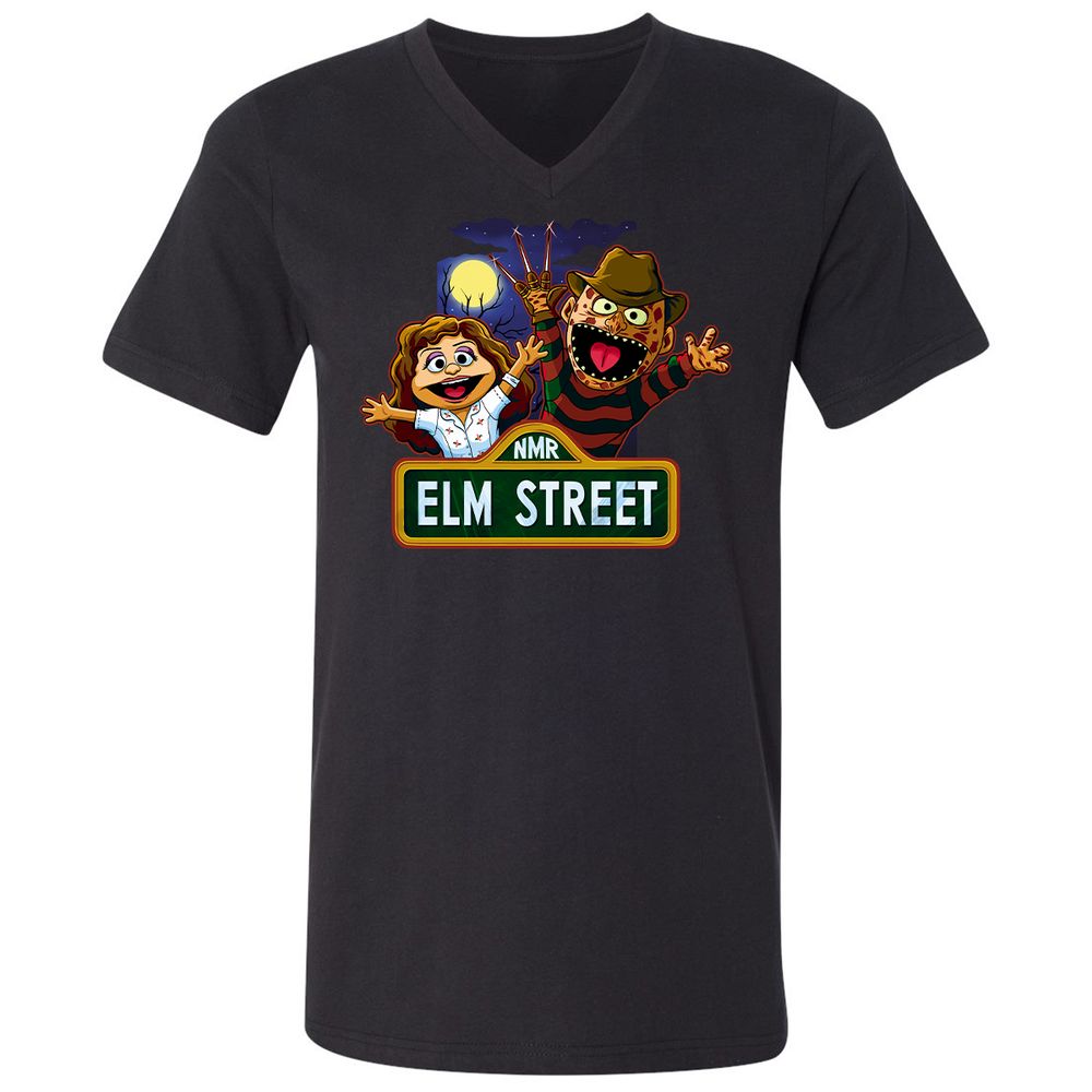 Unisex V-Neck T-Shirt - D4UBAMTY - Black - 1