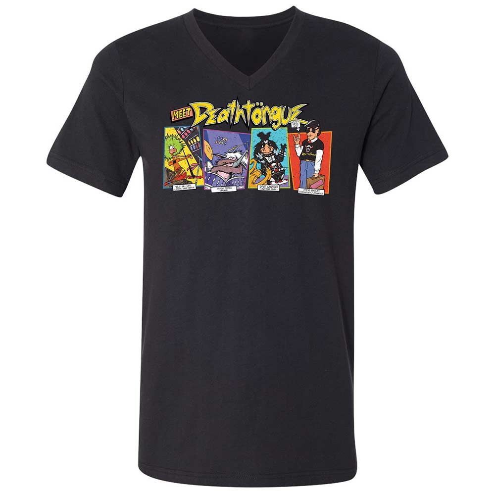 Unisex V-Neck T-Shirt - G6F9M4P6 - Black - 1