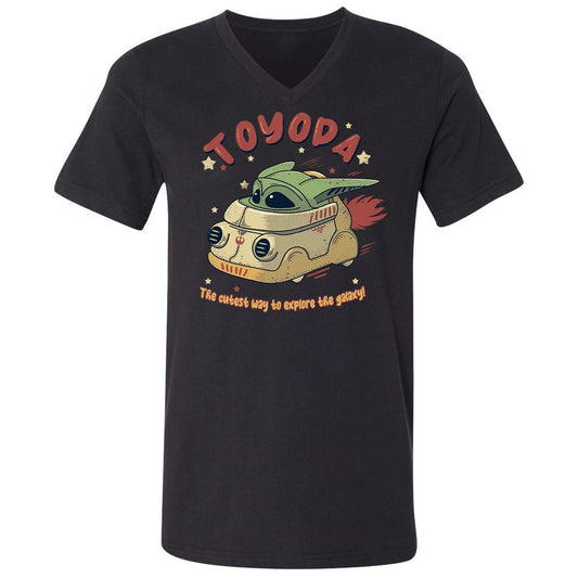 Unisex V-Neck T-Shirt - 3QBFHH1V - Black - 1