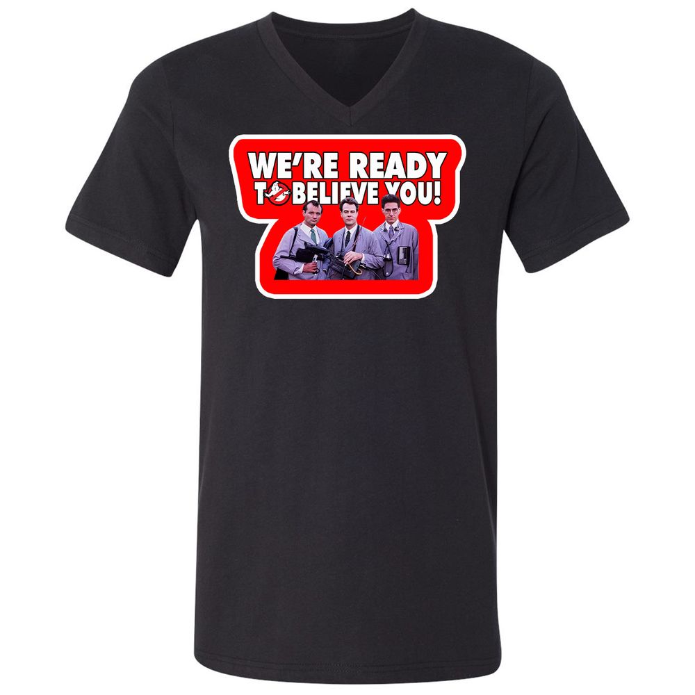 Unisex V-Neck T-Shirt - WM2KV58H - Black - 1