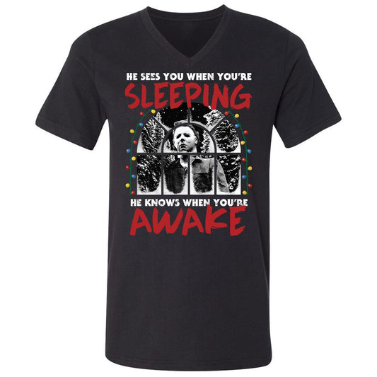 Unisex V-Neck T-Shirt - PCDG6MLP - Black - 1