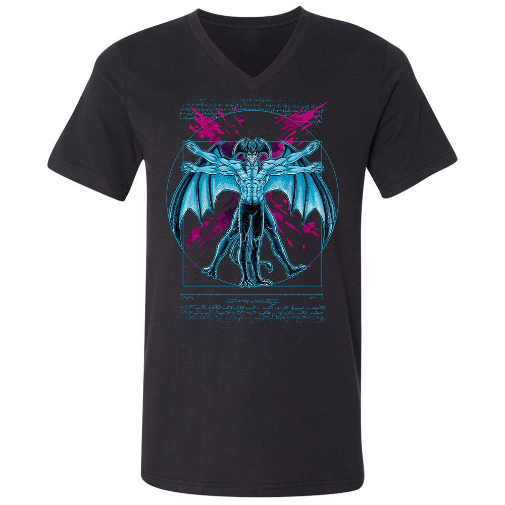 Unisex V-Neck T-Shirt - FSANST9S - Black - 1