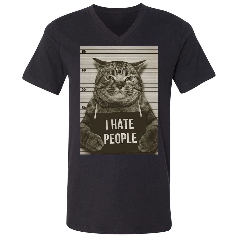 Unisex V-Neck T-Shirt - 1CEY6MXW - Black - 1