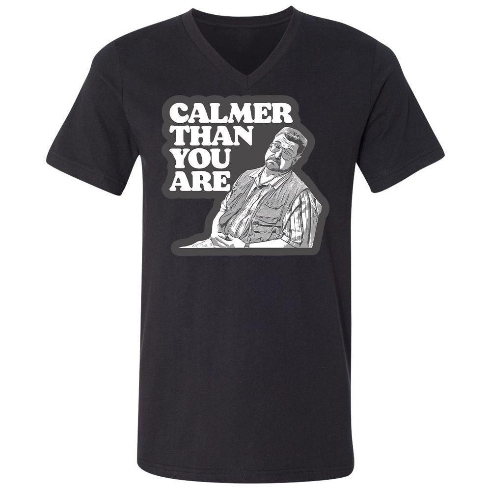 Unisex V-Neck T-Shirt - VKR9JJUW - Black - 1