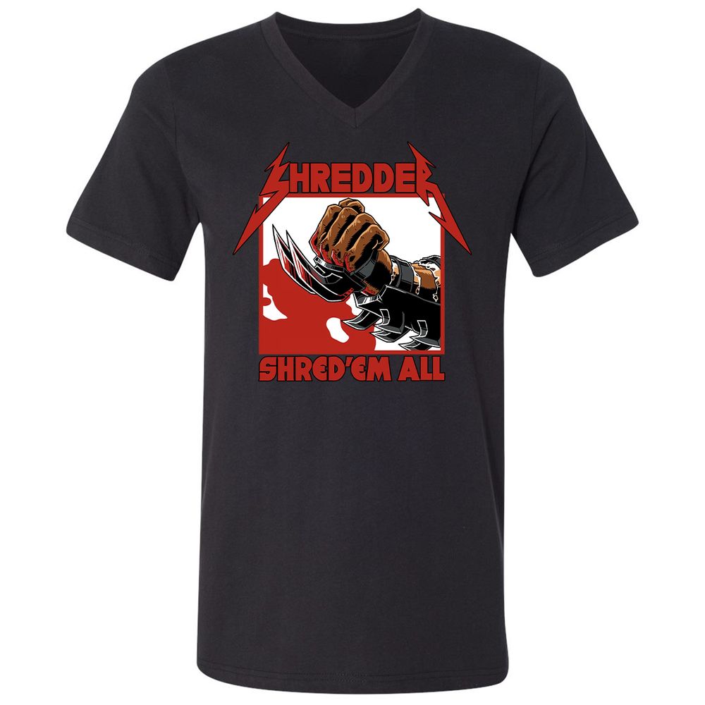 Unisex V-Neck T-Shirt - 5F86H2PV - Black - 1