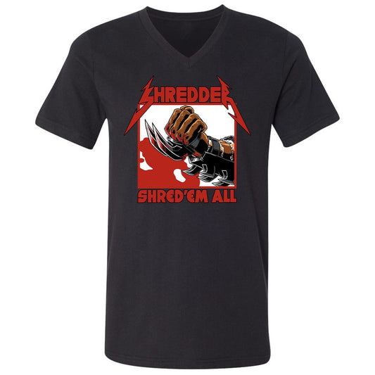 Unisex V-Neck T-Shirt - 5F86H2PV - Black - 1