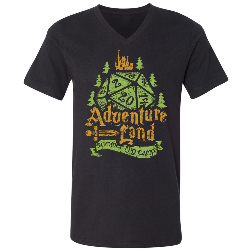 Unisex V-Neck T-Shirt - KVT9UEEC - Black - 1