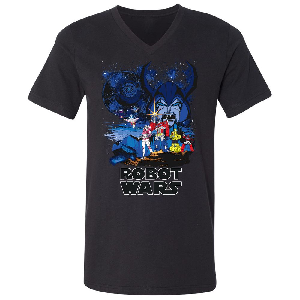 Unisex V-Neck T-Shirt - J4VTJHXN - Black - 1