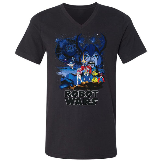 Unisex V-Neck T-Shirt - J4VTJHXN - Black - 1