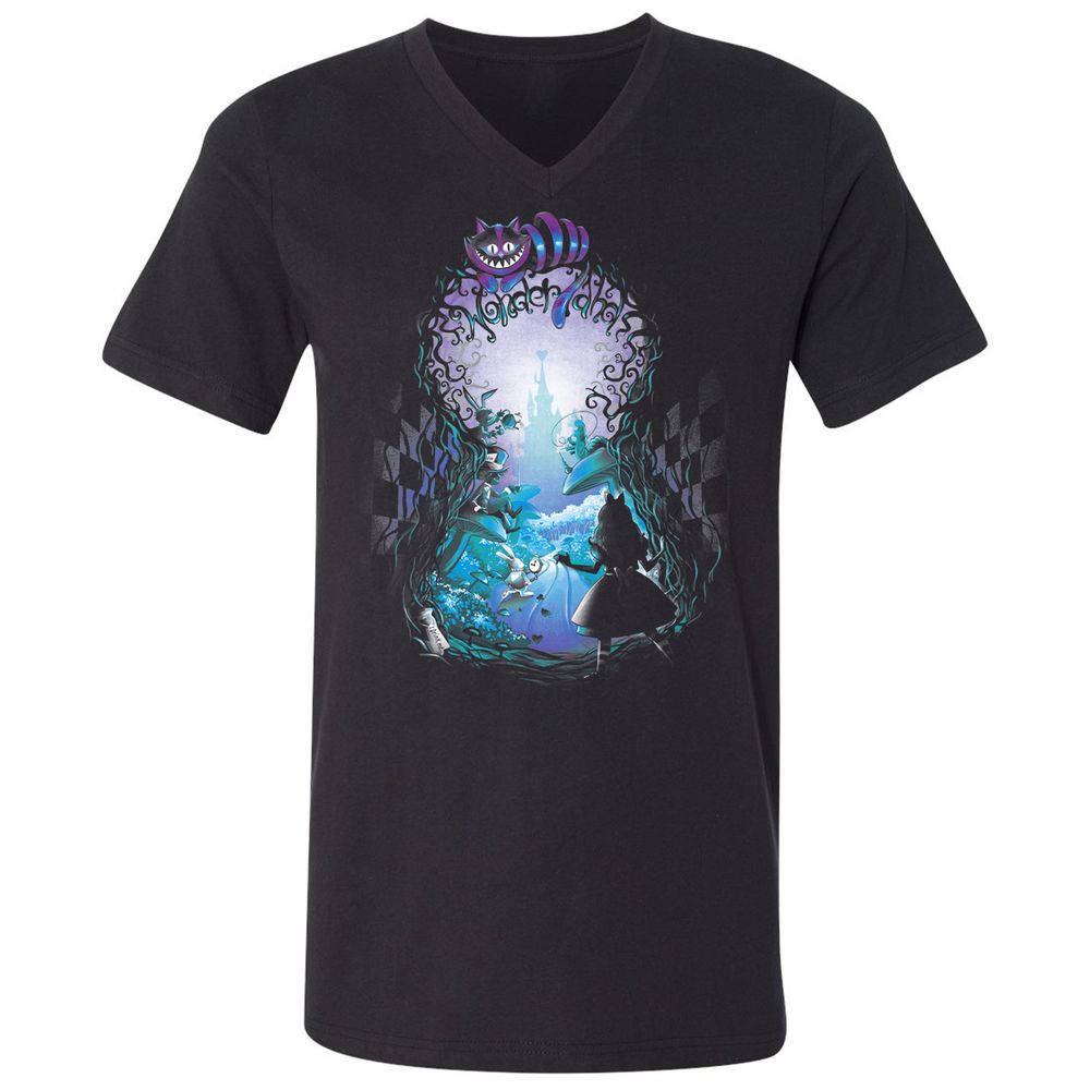 Unisex V-Neck T-Shirt - 91VVDS51 - Black - 1