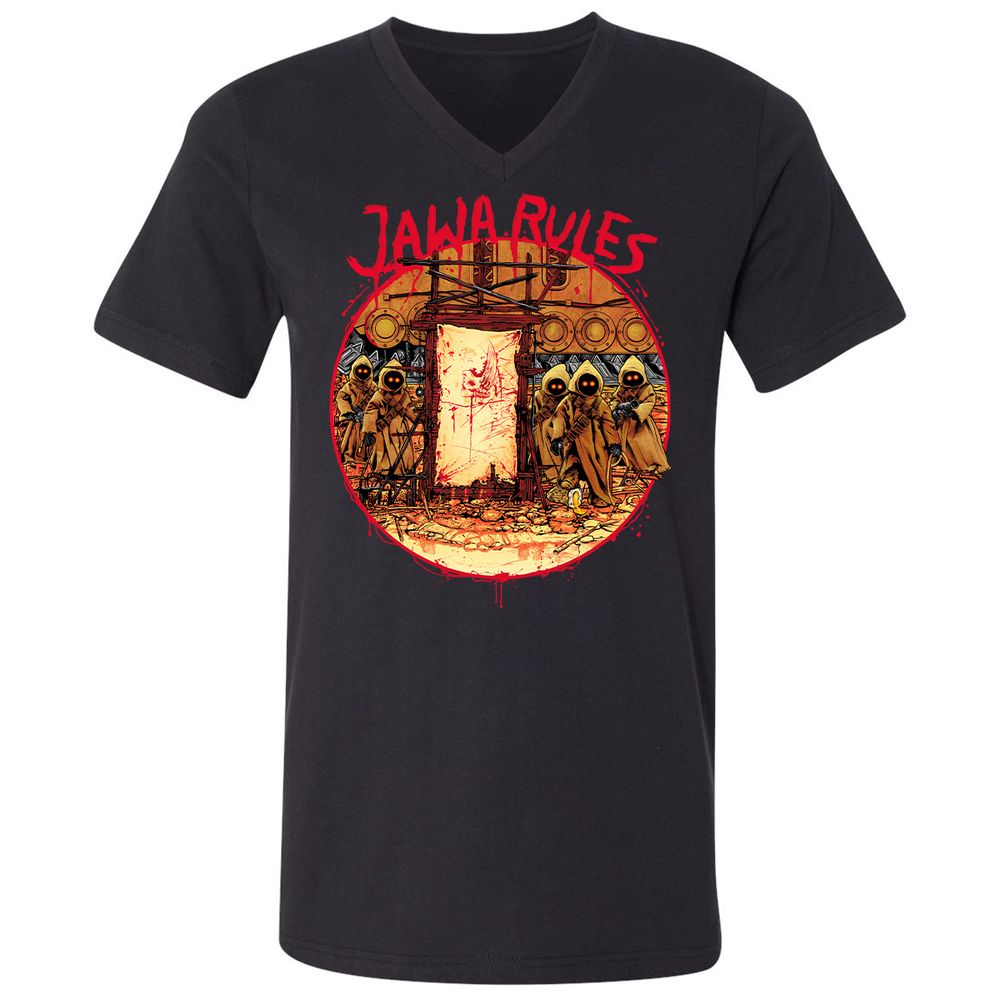 Unisex V-Neck T-Shirt - WBMRSXR2 - Black - 1