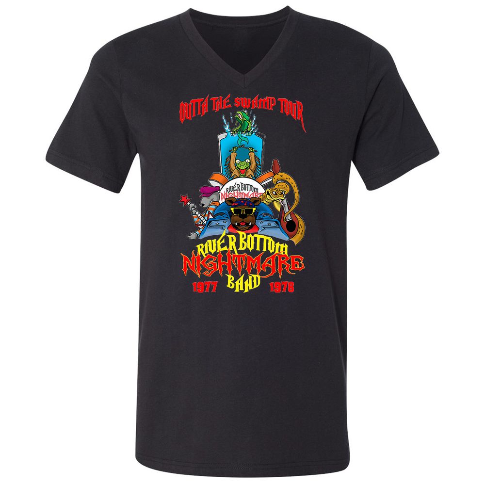 Unisex V-Neck T-Shirt - WKJ7B2PM - Black - 1