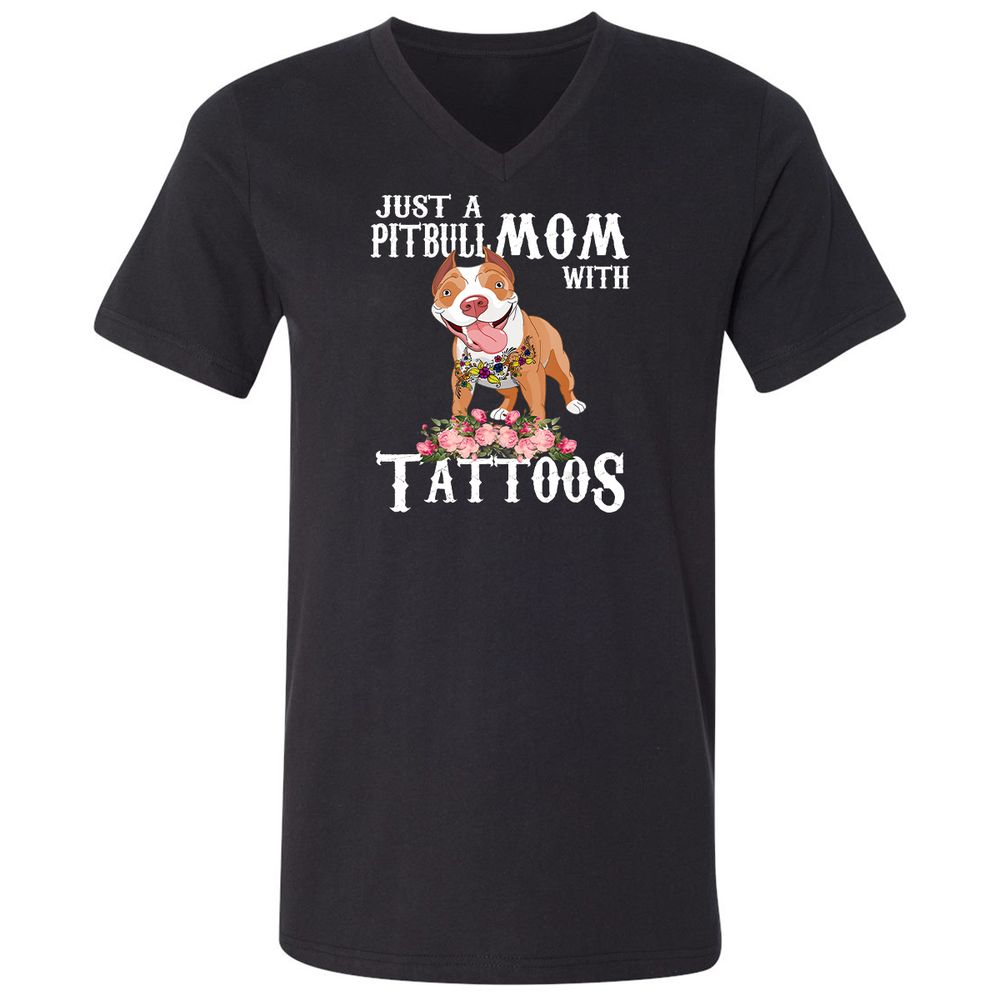 Unisex V-Neck T-Shirt - NPU6C6TL - Black - 1
