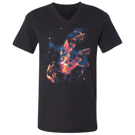 Unisex V-Neck T-Shirt - N1DZJFZX - Black - 1