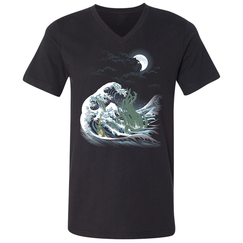 Unisex V-Neck T-Shirt - WS61455L - Black - 1