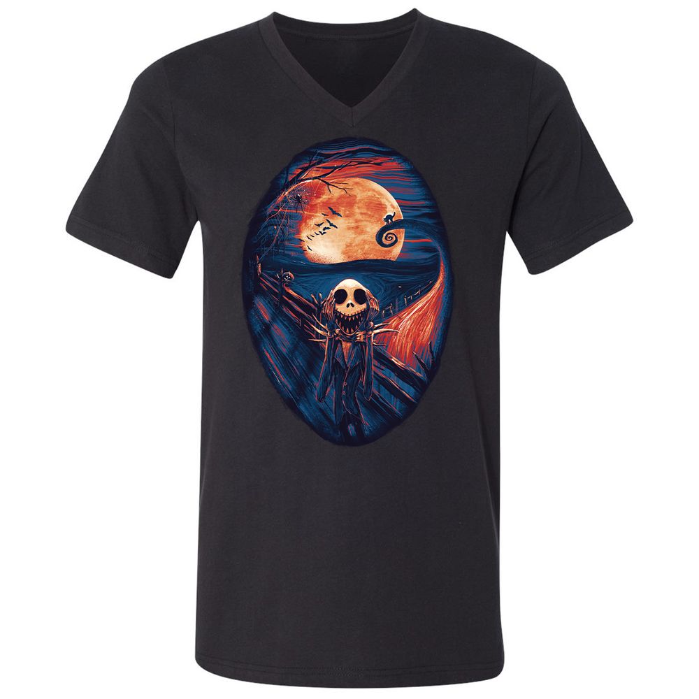 Unisex V-Neck T-Shirt - UTRDV6EQ - Black - 1