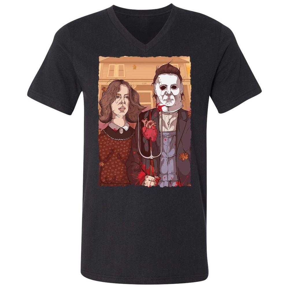 Unisex V-Neck T-Shirt - JWGA91PK - Black - 1