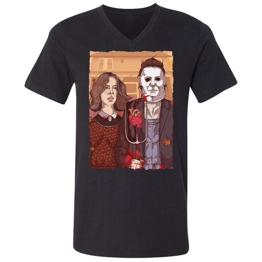 Unisex V-Neck T-Shirt - JWGA91PK - Black - 1