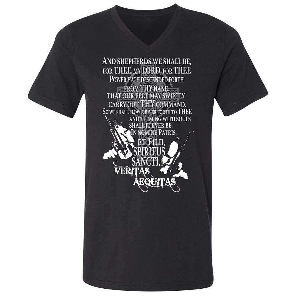 Unisex V-Neck T-Shirt - 9G9GZ6C3 - Black - 1