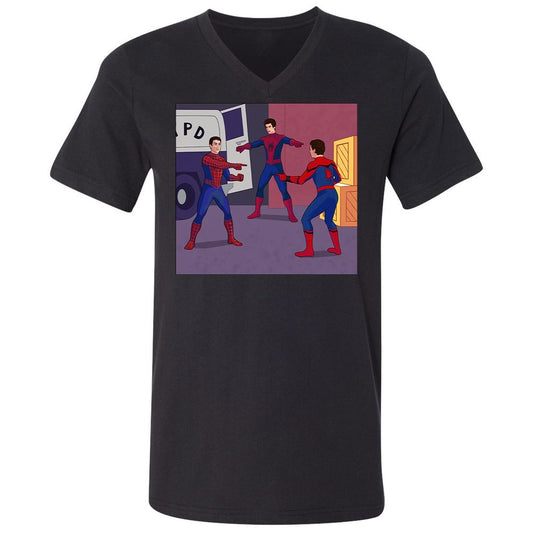 Unisex V-Neck T-Shirt - 368SVHP9 - Black - 1