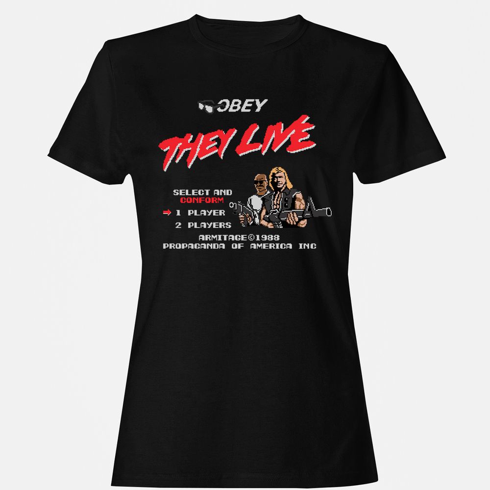 Women's T-Shirt - 6LTQYZMM - Black - 1