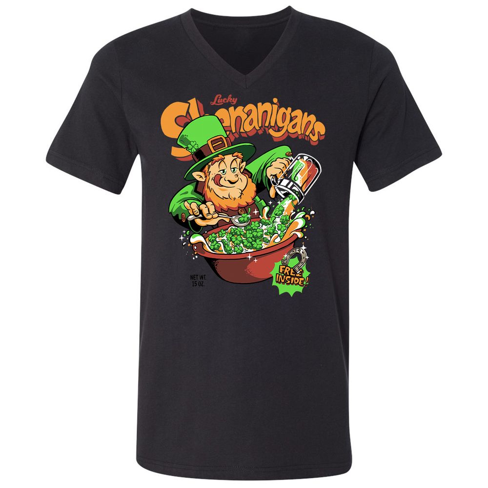 Unisex V-Neck T-Shirt - 9STXQUED - Black - 1
