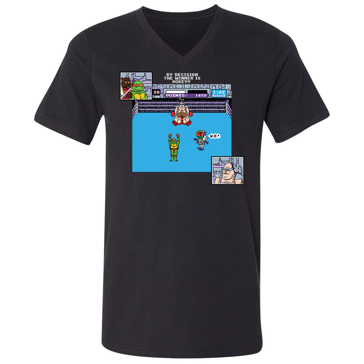 Unisex V-Neck T-Shirt - ARR6DX4W - Black - 1