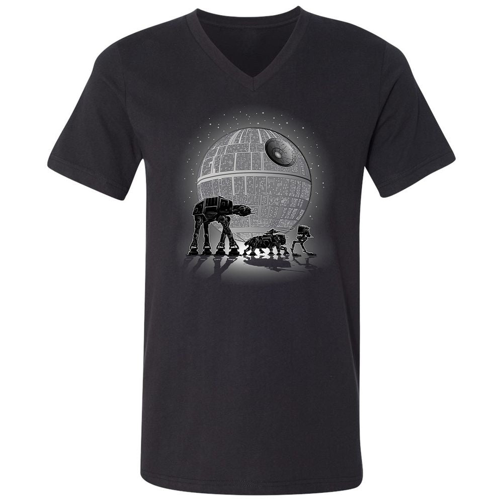 Unisex V-Neck T-Shirt - UCUYG481 - Black - 1