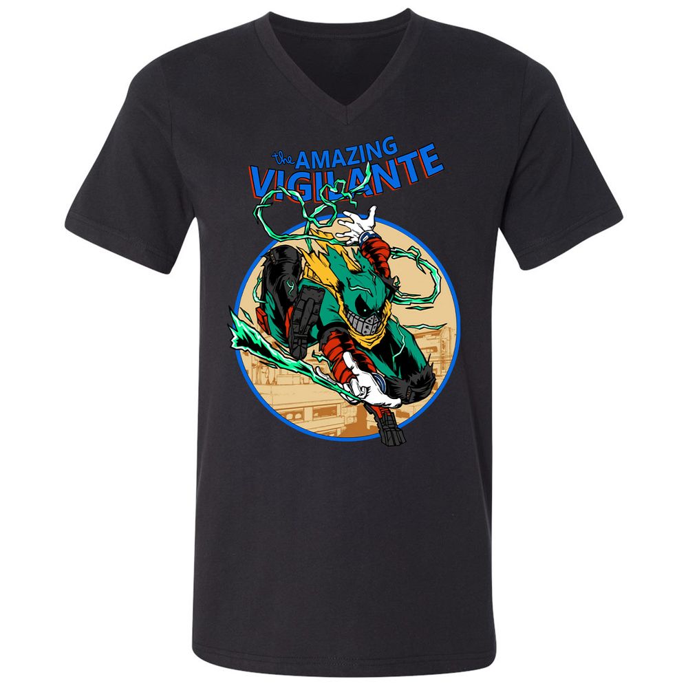 Unisex V-Neck T-Shirt - SC2RR7M5 - Black - 1