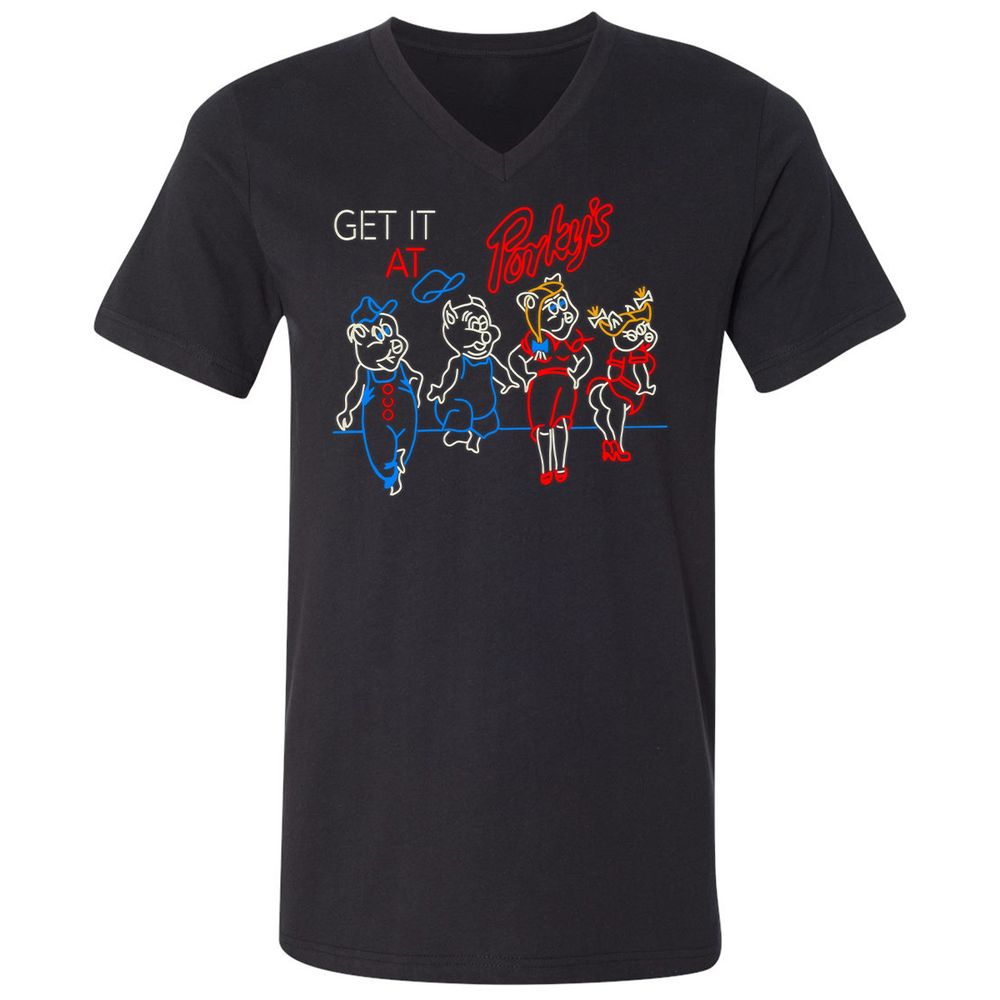 Unisex V-Neck T-Shirt - MADRW152 - Black - 1