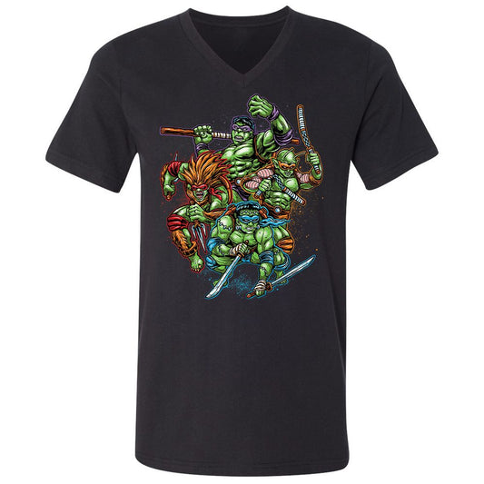 Unisex V-Neck T-Shirt - 89PUVF6B - Black - 1