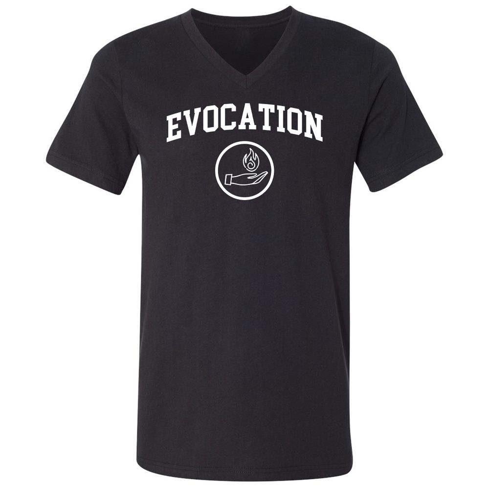 Unisex V-Neck T-Shirt - F9N2UJLT - Black - 1