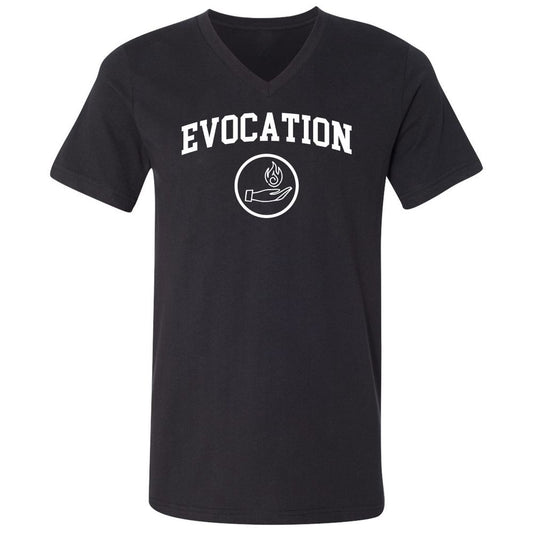 Unisex V-Neck T-Shirt - F9N2UJLT - Black - 1