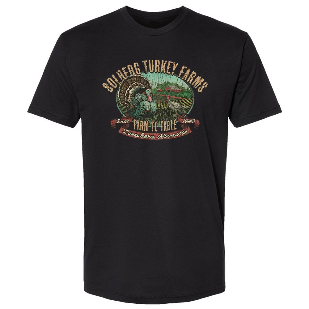 Vintage Turkey Farm Thanksgiving - Black - 1