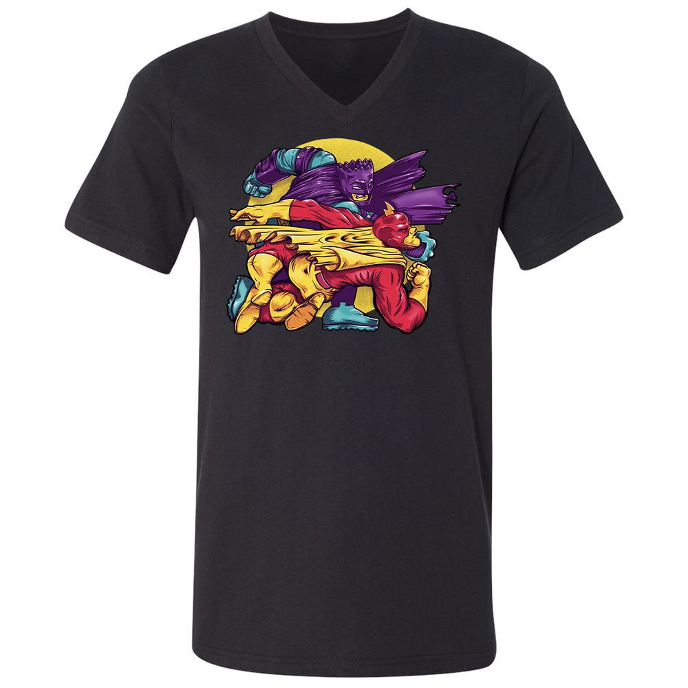 Unisex V-Neck T-Shirt - Y2S4BER6 - Black - 1